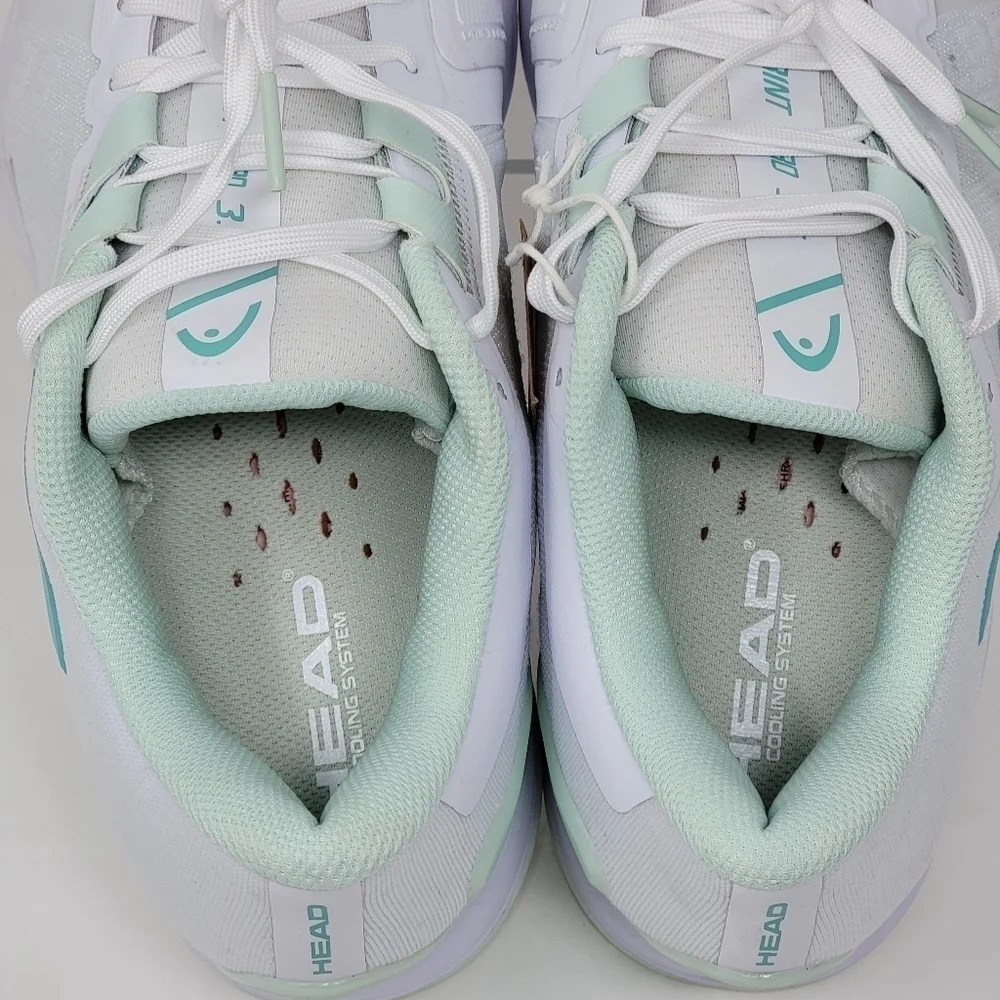 Head Women’s Sprint Pro 3.5 Tennis Shoes White and Aqua 274163 Size Multi New